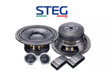 Load image into Gallery viewer, STEG ME650CIII Master Stroke Set Coffers 2 Ways Woofer Tweeter &amp; Crossover 6.5 &quot;
